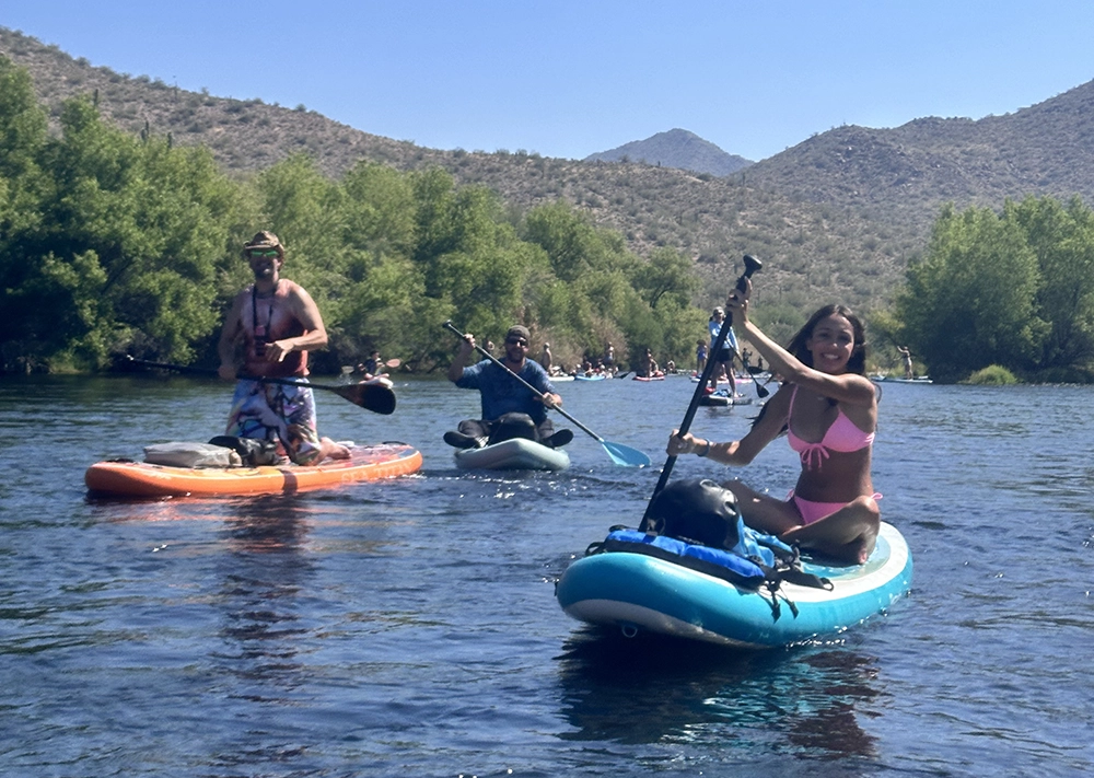 Paddle boarding the Salt River, Arizona