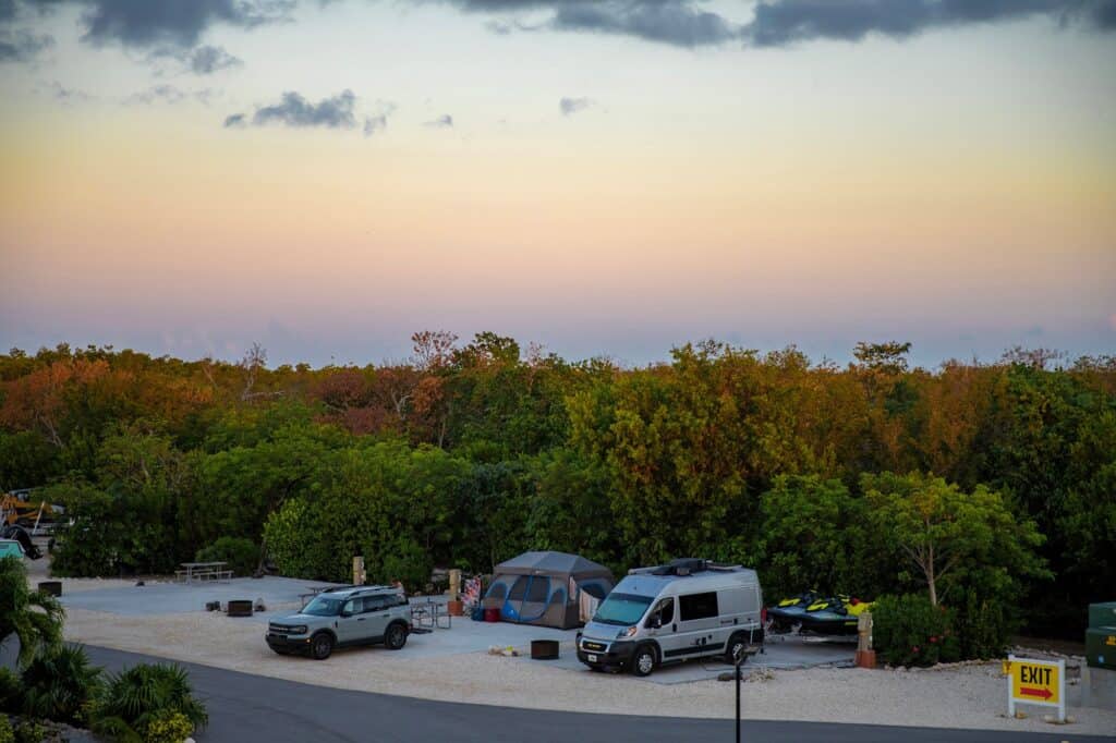 van life in Key West. how to camp in your camper van in the Florida keys