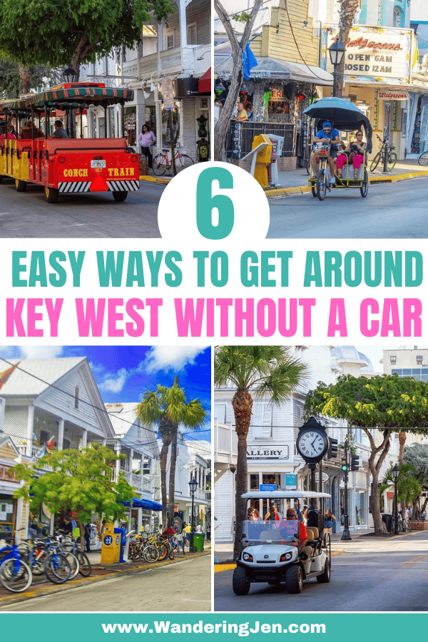 6 Easy Ways to Get around Key West without a car. Key West Transportation. how to get around Key West easily. 