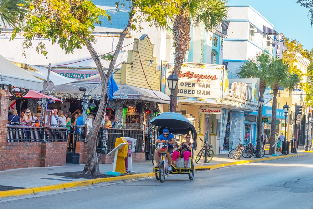 Getting around Key West without a car. Pedicab in Key West. 