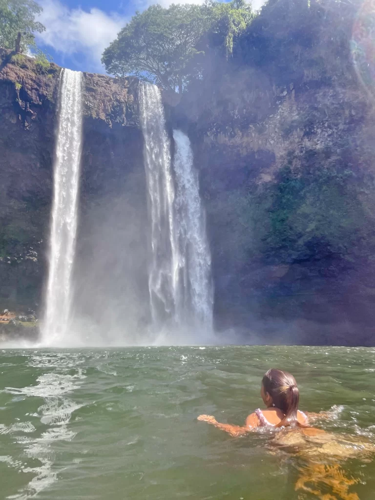 swimming in Kauai 