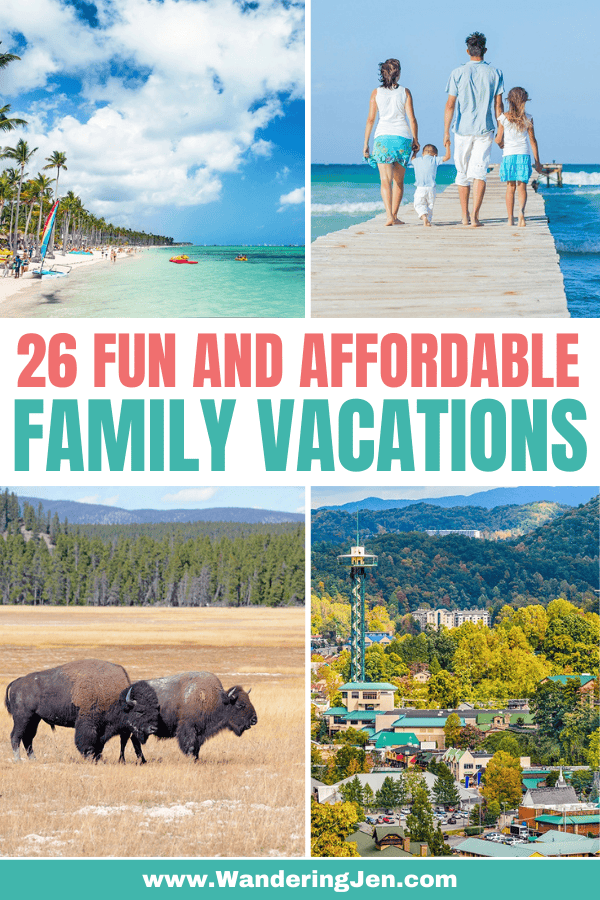 26 Fun and affordable family vacation destinations. Family vacation ideas for the whole family. Where to take your family on their next trip. 